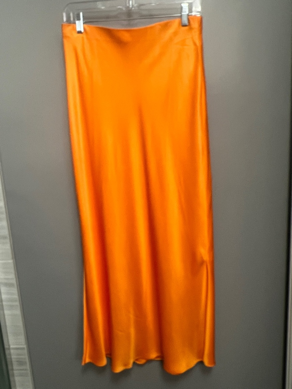 Vineyard Vines Bright Orange Satin Maxi Skirt